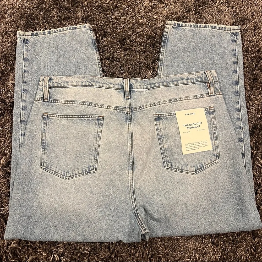 🌺NWT FRAME SLOUCHY STRAIGHT DENIM JEANS SIZE 34/18🌺 - Picture 4 of 8